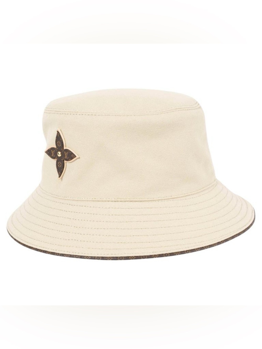 LOUIS VUITTON beige cotton ON YOUR WAY Bucket Hat M